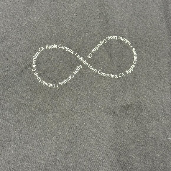 Apple Campus Cupertino Infinite Loop TShirt Black Made in USA Small - Picture 3 of 7